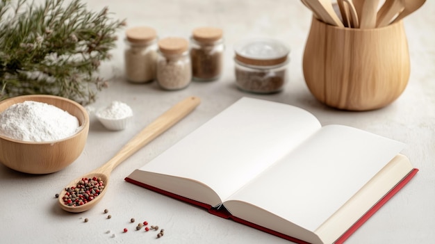 Książka kucharska i składniki